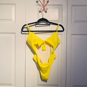 Yellow One-Piece Swimsuit
